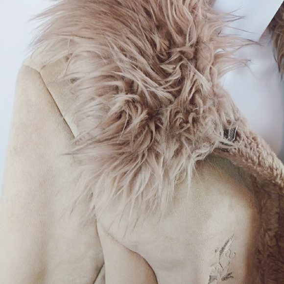 Route 66 faux suede and fur penny lane style coat - Picture 4 of 8